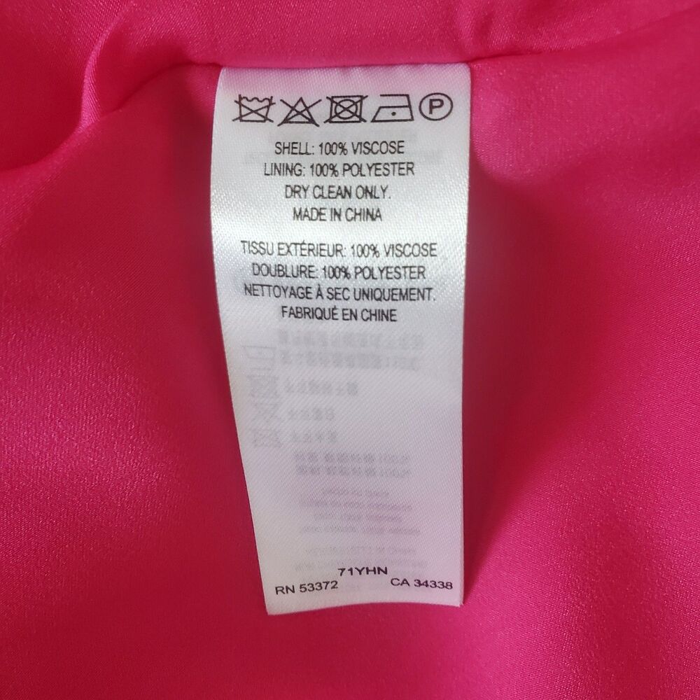 NWT French Connection Satin Midi Dress Size Small Pink Strapless Cowl Back $158 - Picture 6 of 10